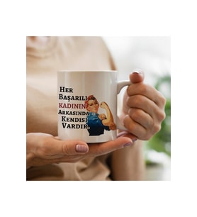Kadınlar gününe özel baskılı kupa bardak