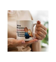 Kadınlar gününe özel baskılı kupa bardak