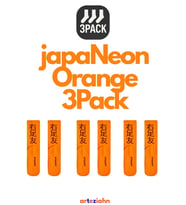 Japaneon Orange Pack (3 PACK) Neon Orange Unisex Lifestyle & Spor Havlu Taban Organik Pamuklu 3'lü Çorap Seti