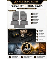 FİAT EGEA HB 2016+ Uyumlu Araca Özel 3D Bagaj Havuzu ve Paspas Enerji Gri