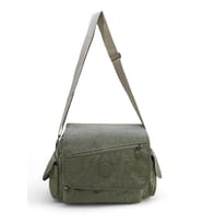 Kadın Postacı Omuz Okul Çantası Klinkır Çapraz Askılı Çok Cepli Su İtici Hafif Kumaş 30*25 Cm (Bej)