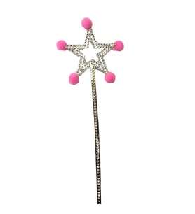 Pembe Ponponlu Yıldız Peri Asası 1 Adet