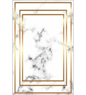 Eliana Home Baskılı, Yıkanabilir Kaymaz Taban Salon Halısı LNA1535-SD047 100x150 cm (Beyaz)