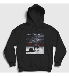 Presmono Unisex Beyaz Cover Westworld Kapüşonlu Sweatshirt 223092tt (Siyah)