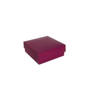 Komple Karton Kutu Düz Renk 9X9X3 CM (25 Adet)  Mor