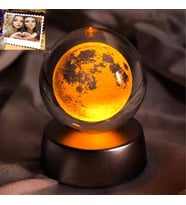 Kişiye Özel Fotoğraflı 3D Samanyolu Temalı Işıklı Cam Küre