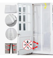 Kapı Sinekliği 2 Adet 60cmx210cm Mıknatıslı Manyetik Sineklik Tülü Kolay Montaj Perde (Çok Renkli)