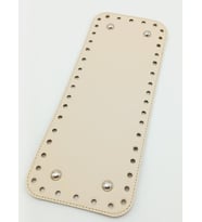 Angel Çanta Aksesuar Suni Deri Krem Renk 30X12 cm Dikdörtgen Çanta Tabanı (Gümüş Aparatlı)