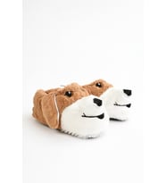 Unisex Yetişkin Köpek Figürlü Peluş Panduf Ev Pandufu Ev Botu