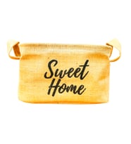 Bitki Tasarımı Sweet Home Jüt Hasır Ev Düzenleyici Mutfak Banyo Salon Sepeti Katlanır Sıvı Korumalı Orta