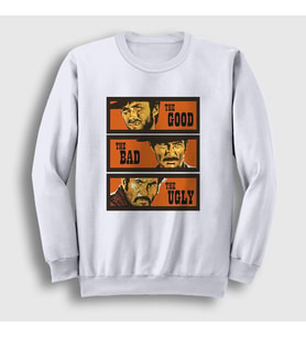 Presmono Unisex Beyaz Trio Film The Good The Bad And The Ugly Sweatshirt 252571tt