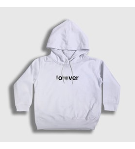 Presmono Unisex Çocuk Beyaz Forever Over Kapüşonlu Sweatshirt 434928tt