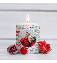 Kişiye Özel Sevgiliye Hediye Yılbaşı İçin Fotolu Mum