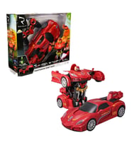 Revolt Transforming Robot Racer Uzaktan Kumandalı Sesli ve Işıklı Robotlar Kırmızı Robot