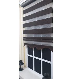 Zebra Stor Perde Kahverengi Etek Dilimli ST 001