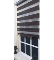 Zebra Stor Perde Kahverengi Etek Dilimli ST 001