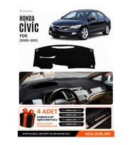 HONDA CIVIC FD6 (2005-2011) Uyumlu Torpido Örtüsü Torpido Kılıfı - Siyah