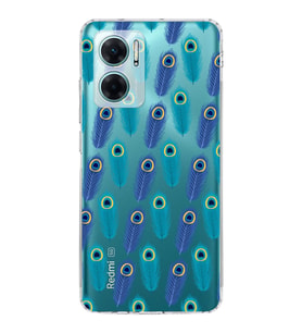 PrintiFy Xiaomi Redmi Note 11E ile Uyumlu 1mm Slim Fit Nazar Boncuğu 4 Baskılı Şeffaf  Kılıf