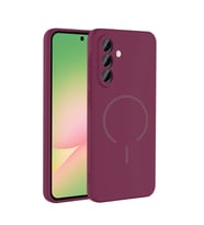 Samsung Galaxy A56 Uyumlu Kılıf M-safe Şarj Özellikli Zore Meta Kapak (Mürdüm)