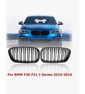 BMW F20 2015-2018 Çift Tırnak Ön Panjur Izgara Böbrek Seti Parlak İTHAL