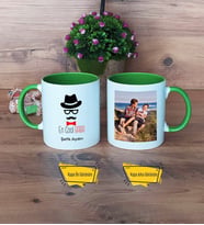 En Cool Baba Kupa Bardak Yeşil Fotoğraflı Babaya Hediye