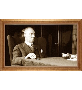 ALTIN ÇERÇEVELİ PASPARTULU TABLO CR1064