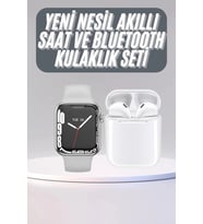 Akıllı Saat Kulaklık Hediyeli Uyku Ve Sağlık Takibi Yapabilen Uzun Ömürlü