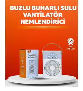 Mey İthalat® Mini Usb Klima Fan  3 Kademeli Spreyli Hava Soğutucu, Taşınabilir