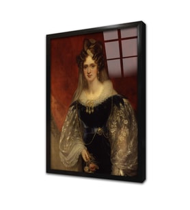 Kraliçe Elizabeth Çerçeveli Cam Tablo
