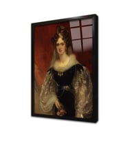 Kraliçe Elizabeth Çerçeveli Cam Tablo