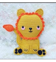 Maskot Aslan Bobi Amigurumi Organik Oyuncak