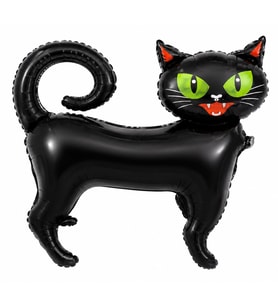 Siyah Kedi Folyo Balon