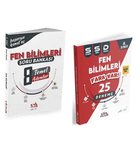 KORAY VAROL YAYINLARI 8. SINIF FEN BİLİMLERİ TEMEL ADIMLAR SORU BANKASI VE 25 SİSTEMATİK SARMAL DENE