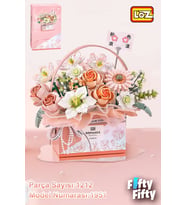 Loz Ledli Pembe Dekoratif ve Koleksiyonluk Çiçek Buketi 1212 Parça Çiçek Modeli Yapım Seti FFLZ-1951 (Standart)