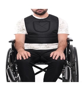 Ecoform Tekerlekli Sandalye Için Yelek Tipi Destekli Emniyet Kemeri Siyah