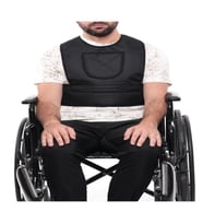 Ecoform Tekerlekli Sandalye Için Yelek Tipi Destekli Emniyet Kemeri Siyah