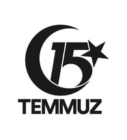 15 Temmuz Sticker 17x17 Cm Siyah