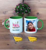 Rusça Öğretmeni Kupa Bardak Yeşil Fotoğraflı Öğretmenler Günü Hediyesi