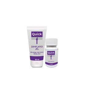 Quick F Seti: Quick F Gel 50 ml Jel Yaza HAzırlık + Quick F 15 Kaps Bir Arada