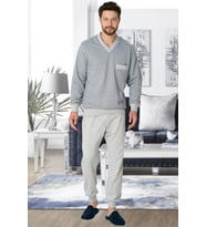 Mecit 2766 Gri Büyük Beden Erkek Pijama Takımı