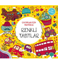 Çocuklar İçin Mandala - Renkli Taşıtlar
