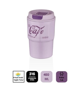 450ml Taşıma Askılı Paslanmaz Çelik Termos Bardak /Kahve Bardak Mug