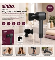 Sessiz Çalışan 800W Güçlü Saç Kurutma Makinesi Gri Tasarım