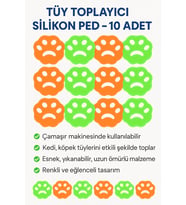 10 LU Pati Şeklinde Tüy Toplayıcı - Tüy Toplama Ürünleri - Tüy Temizleme Aparatı (Turuncu-Sarı-Kahverengi-Beyaz)