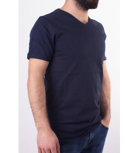 TWİSTER JEANS 1827 LACİVERT V  YAKA ERKEK T-SHİRT