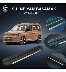 VW Caddy S-Line Premium Krom Yan Basamak 2021 Sonrası