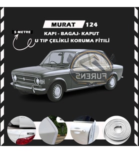 Murat 124 Oto Araç Kapı Koruma Fitili 5metre Parlak Beyaz Renk