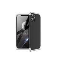 Apple iPhone 12 Pro Max Uyumlu Kılıf Zore Ays Kapak (Siyah-Gri)