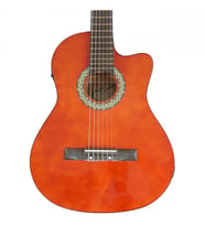 Almira MG917CE-WA Elektro Klasik Gitar - Naturel (Orta Seviye - Cutaway)  Ceviz Rengi (Walnut) Bitiş, Sıcak Akustik Tını, Eşikaltı Manyetik Sistemi  Uyum: Sahne ve Pratik Kullanımı
