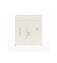 Arges Gardrop 10 Raflı 2 Çekmeceli 3 Askılı 220x30x243 Aytaşı-Aytaşı